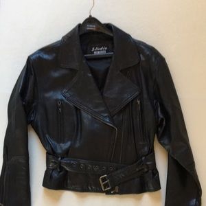 Black Leather Jacket Size Large